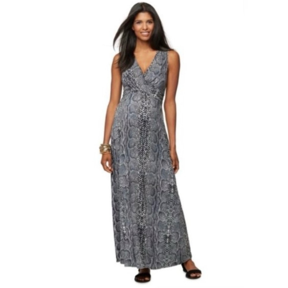 A Pea In The Pod x Rachel Zoe Snake Print Maternity Maxi Dress